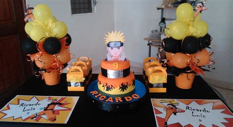 Naruto Birthday Table Fiesta Aló Pinterest Cumple Cumpleaños Y