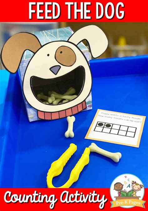 Feed The Dog Counting Activity Pre K Pages