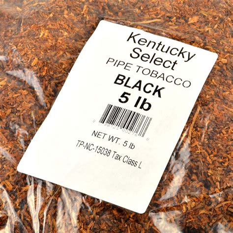 Kentucky Select Black Pipe Tobacco 5 Lb Bag Tobacco Stock