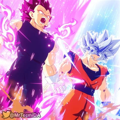Vegeta Ue Y Goku Mui In 2022 Dragon Ball Super Artwork Anime Dragon