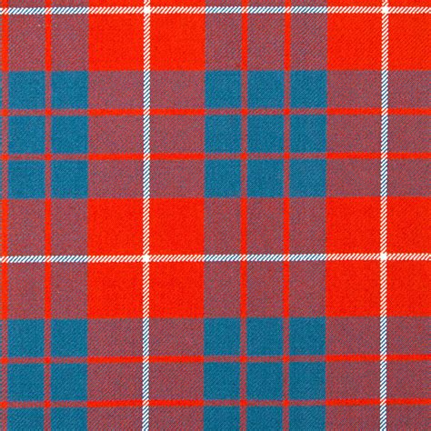 Hamilton Red Ancient Heavy Weight Tartan Fabric Lochcarron Of Scotland