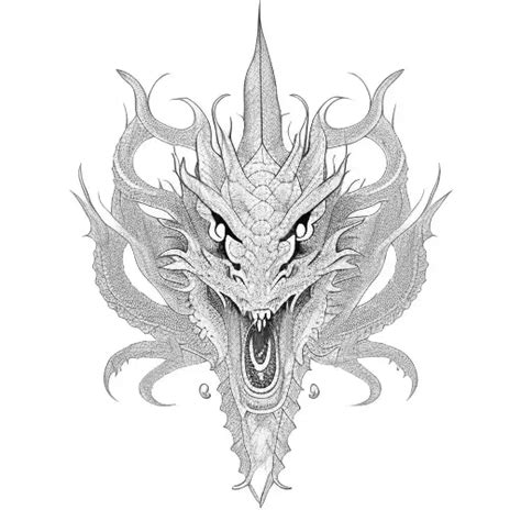 Blackwork Dragon Tattoo Idea Blackink Ai