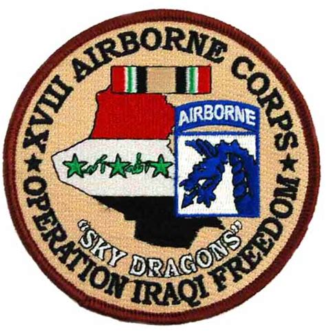 18th Airborne Corps Iraqi Freedom Patch