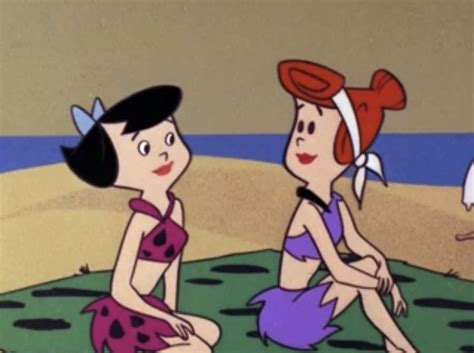 Wilma And Betty At The Beach Flintstones Wilma Flintstone Cool Cartoons