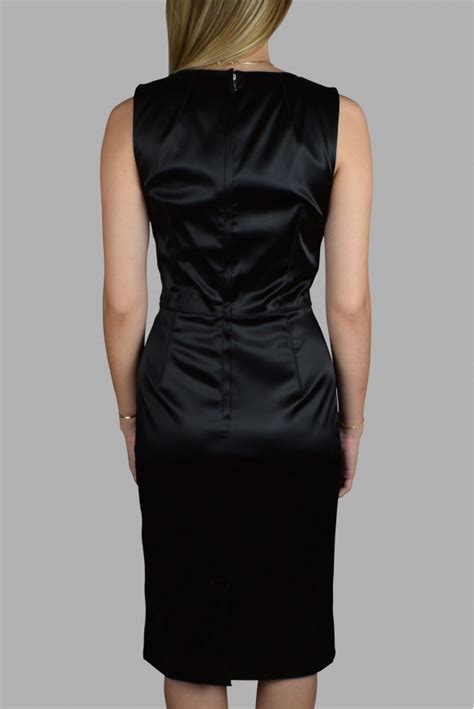 Luxury Dress For Women Dolce And Gabbana Shiny Black Dress