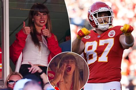 Watch Taylor Swift Celebrate As Rumored Flame Travis Kelce Scores Touchdown ‘lets Fking Go