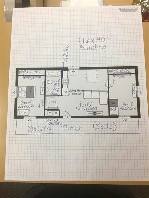 16 X 40 House Plans Unique 16x40 Cabin Floorplans in 2020 | Shed house