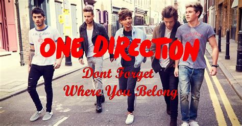 One Direction Blog Lyrics Don´t Forget Where You Belong