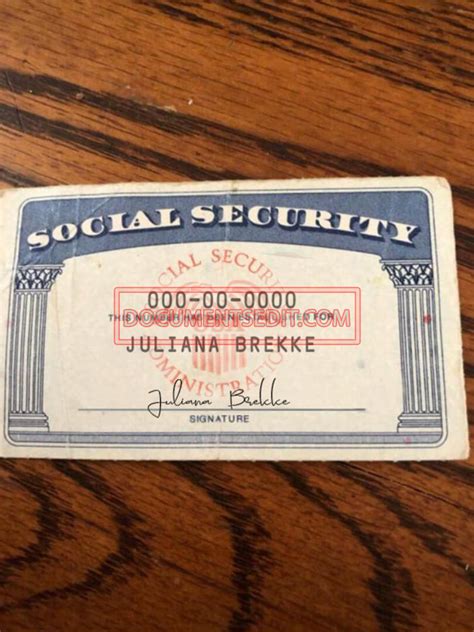 Social Security Card Template 07 Documents Edit