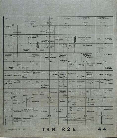 1923 Maricopa County Arizona Land Ownership Plat Map T4n R2e Arizona