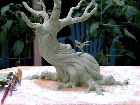 Tree Sculpture Wip Back By Randyhand Sculpture Projects Ceramics