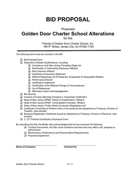 Bid Proposal Template Form ≡ Fill Out Printable PDF Forms Online