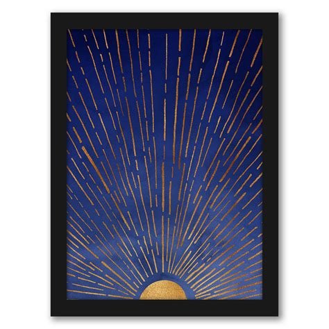 Modern Tropical Blue Moon - 6 Piece Framed Gallery Wall Set — Americanflat