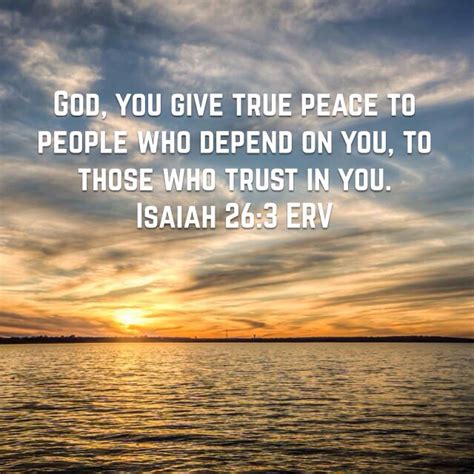 How to find scriptures in your bible: Isaiah 26:3, Holy Bible: Easy-to-Read Version (ERV) | The ...