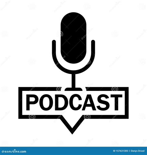 Podcast Vector Icon Badge Illustration Symbol Radio Logo Or Sign