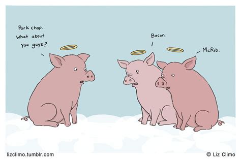The Mcrib Is Back Btw Hog Heaven © Liz Climo Pig Jokes Funny Jokes