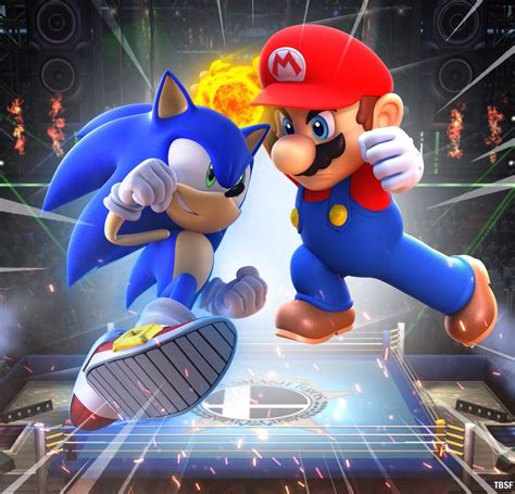 Mario And Sonic Are Fighting In The Video Game