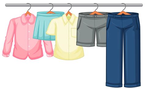 Isolated Clothes On The Rack Display 1858811 Vector Art At Vecteezy