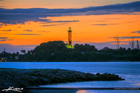 Sunset Jupiter Lighthouse From Dubois Park Hdr Photography By Captain