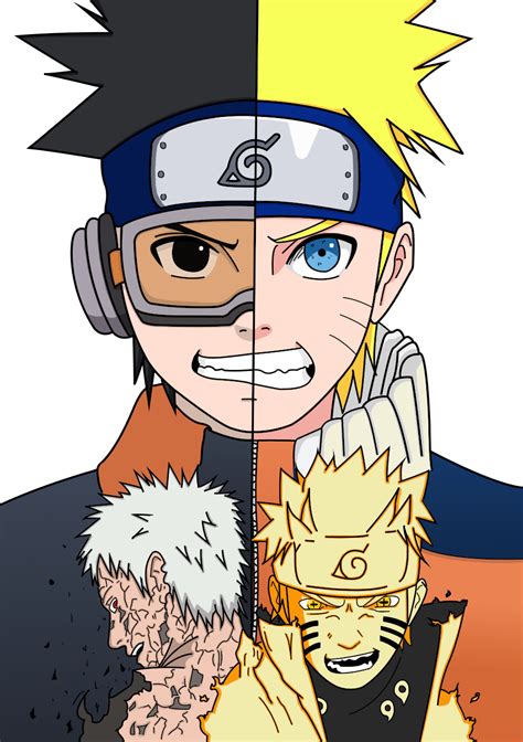 Obito And Naruto Split Drawing With A Mouse So What Do You Think Of It