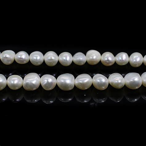 White Pearl Beads 15 Inch Gemstone Beads Pearl Jewelry White Etsy