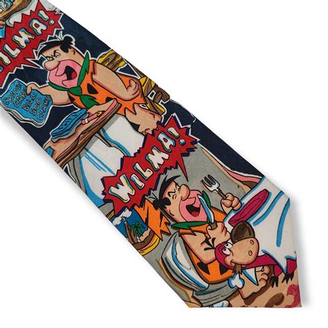 Vintage Hanna Barbera Fred Flintstone Mens Tie 1993 W Gem