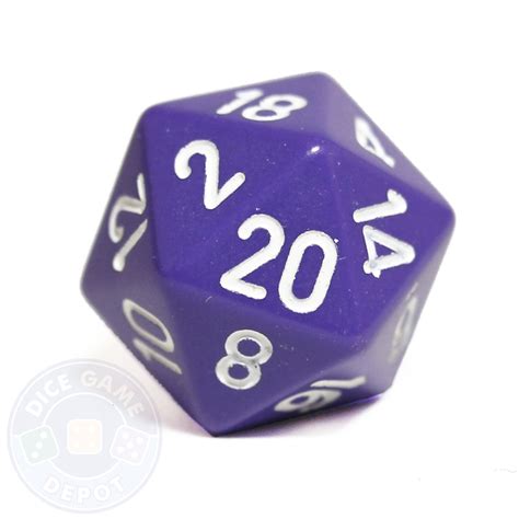 Opaque Purple 20 Sided Dice For Sale D20 Dice Game Depot