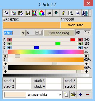 4 More Color Picker Software for Windows 7 and 8 - Instant ... It lets you pick any color on the screen and get the color in rgb or html i like one called colorcop as you can use it on anything on your monitor from a browser to desktop items to graphics in your software window.