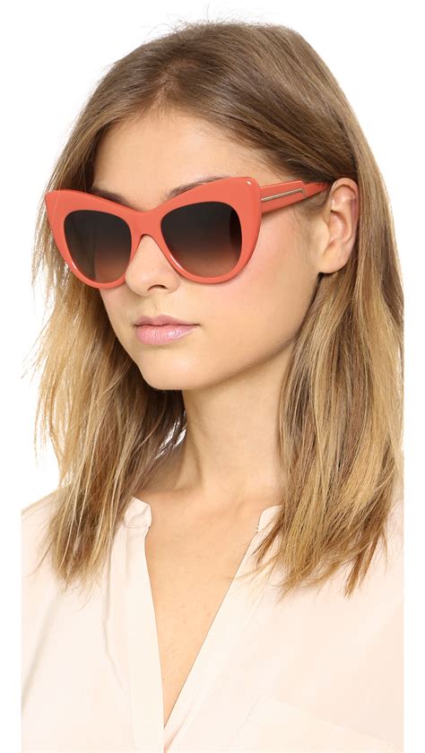 Stella Mccartney Cat Eye Sunglasses Bright Orangered In Red Lyst