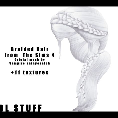 [mmd] braided hair [download stuff] download hair braided hairstyles 3d modeling programs