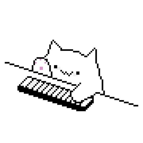 Bongo Cat Pixel Art Grid
