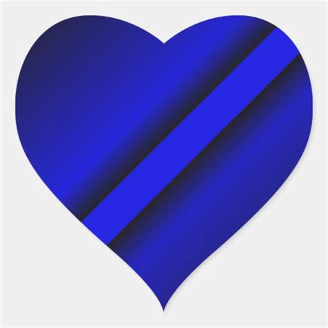 Thin Blue Line Heart Sticker Zazzle