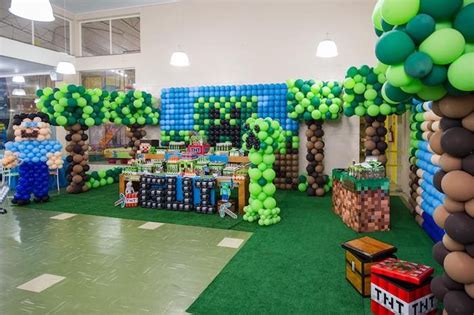 Party Display From A Minecraft Birthday Party Via Karas Party Ideas