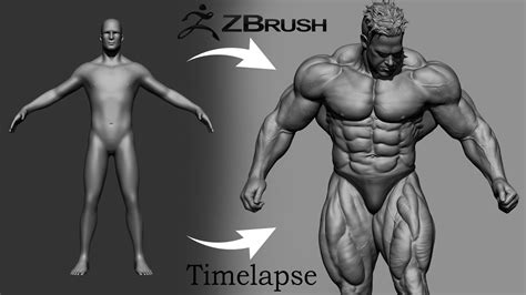 Jay Cutler Bodybuilder Character Modeling With Zbrush Timelapse