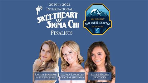 The 2019 To 2021 International Sweetheart Of Sigma Chi Finalists Youtube