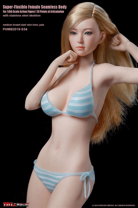 new product tbleague 1 6 female super flexible seamless body s34 and s35 with head sculpt