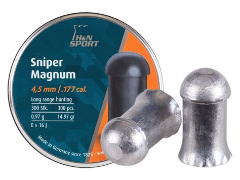 Handn Sniper Magnum Pellets 177 Cal 15 Grains Domed 300ct Pyramyd Air