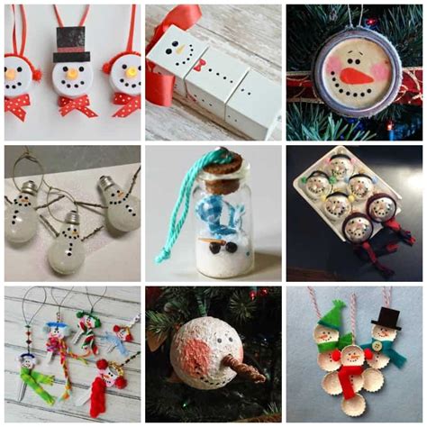 27 Diy Snowman Ornaments For Christmas Snowman Ornament Crafts