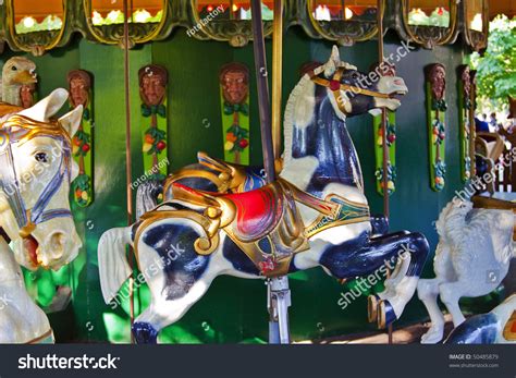 Amusement Park Carousel Horses Stock Photo 50485879 Shutterstock