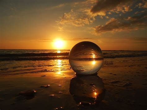 Crystal Ball Sunset Amazing Photography Photography Glass Photography
