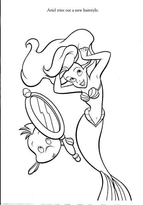 Ariel And Flounder Ariel Coloring Pages Mermaid Coloring Pages