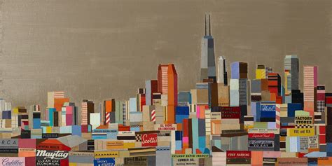 Andy Burgess Art Cityscape Collage In 2020 Paper City Paper Art