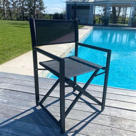 Chair Aluminium Directors Chair Black