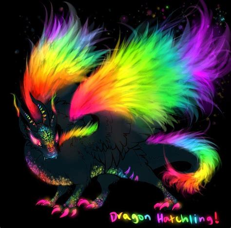 Rainbow Dragon Cute Dragon Drawing Creature Drawings Fantasy Dragon