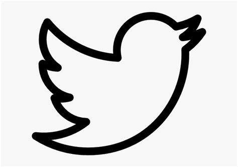 Twitter Icon Transparent Outline Twitter Logo Black And White Png