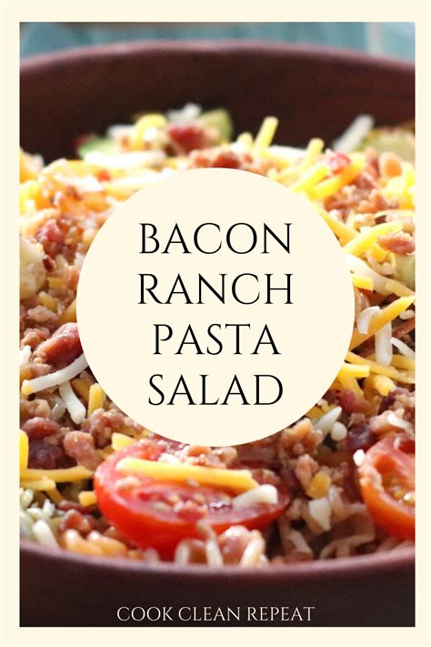 See, a couple of weeks ago, my friends had the very festive. Bacon Ranch Pasta Salad | Recipe in 2020 | Bacon ranch ...