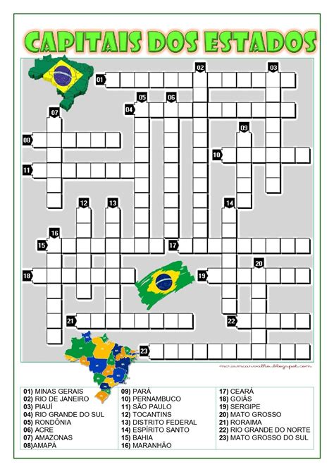 Encontre Os Estados Brasileiros No Emaranhado De Letras Abaixo