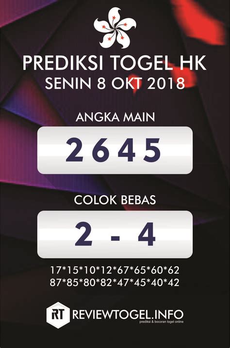 We would like to show you a description here but the site won't allow us. Togel Hk Hongkong Senin 8 Oktober 2018 #togelhk #togelhongkong #prediksitogel #prediksihongkong ...