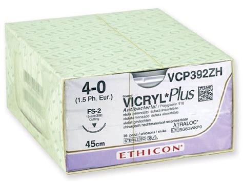 Filo Sutura Vicryl Plus Ethicon Calibro 40 Ago 19 Mm
