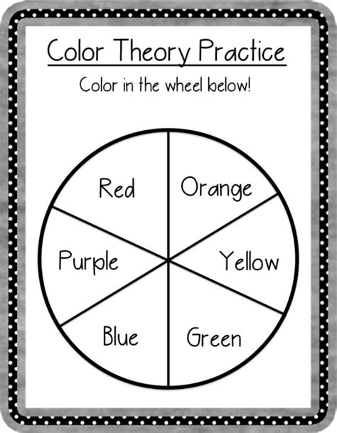 Printable Color Wheel Worksheets